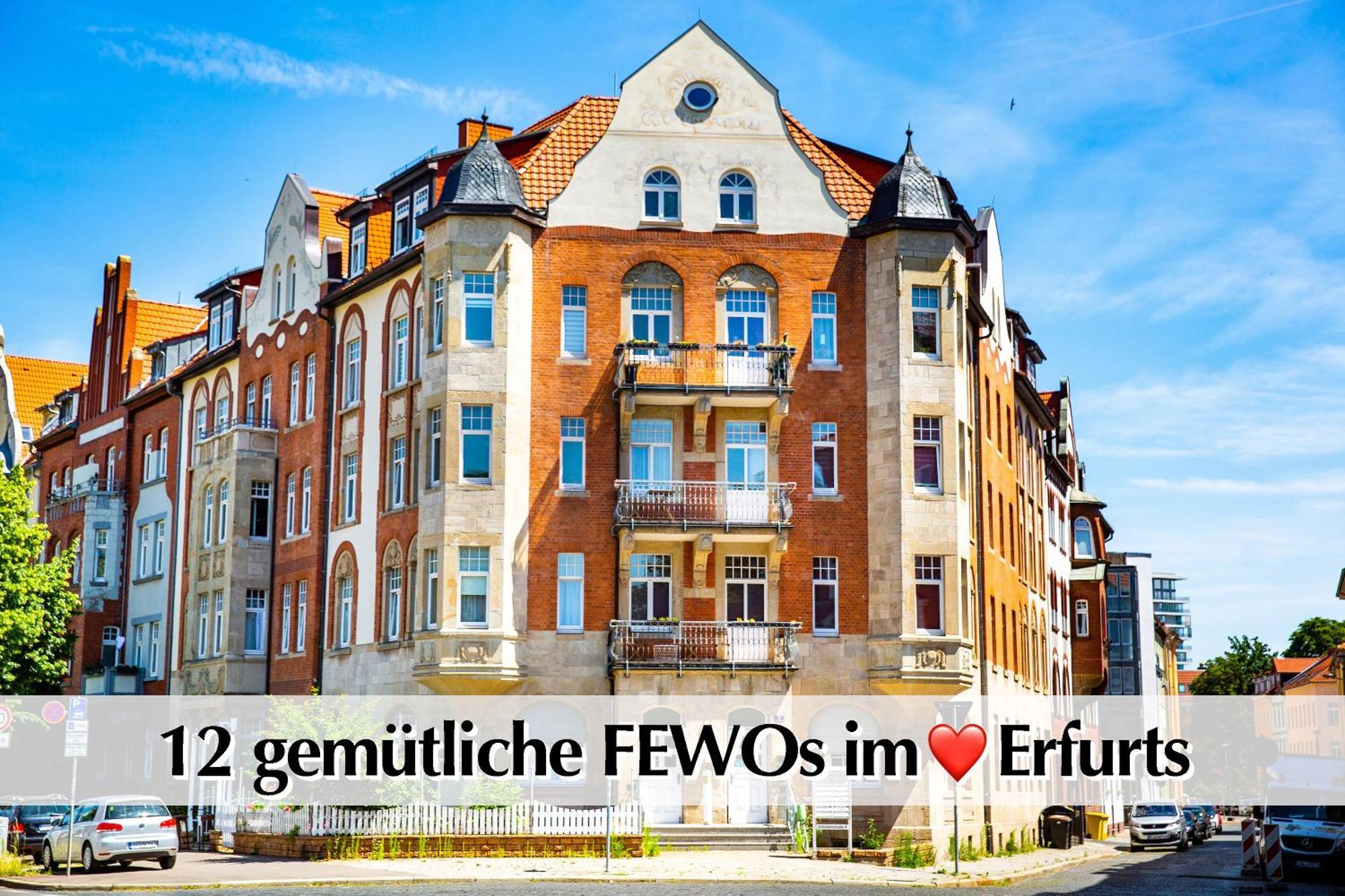 12 Fewos Im Jugendstilhaus Mit Aufzug, Terrasse, Kingsize-Bett, Smart-Tv, Etc Érfurt Exterior foto