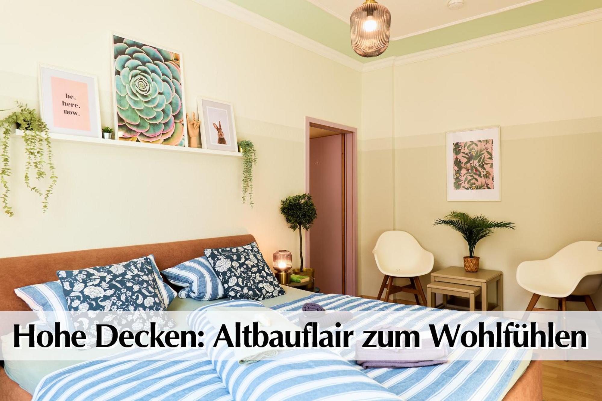 12 Fewos Im Jugendstilhaus Mit Aufzug, Terrasse, Kingsize-Bett, Smart-Tv, Etc Érfurt Habitación foto