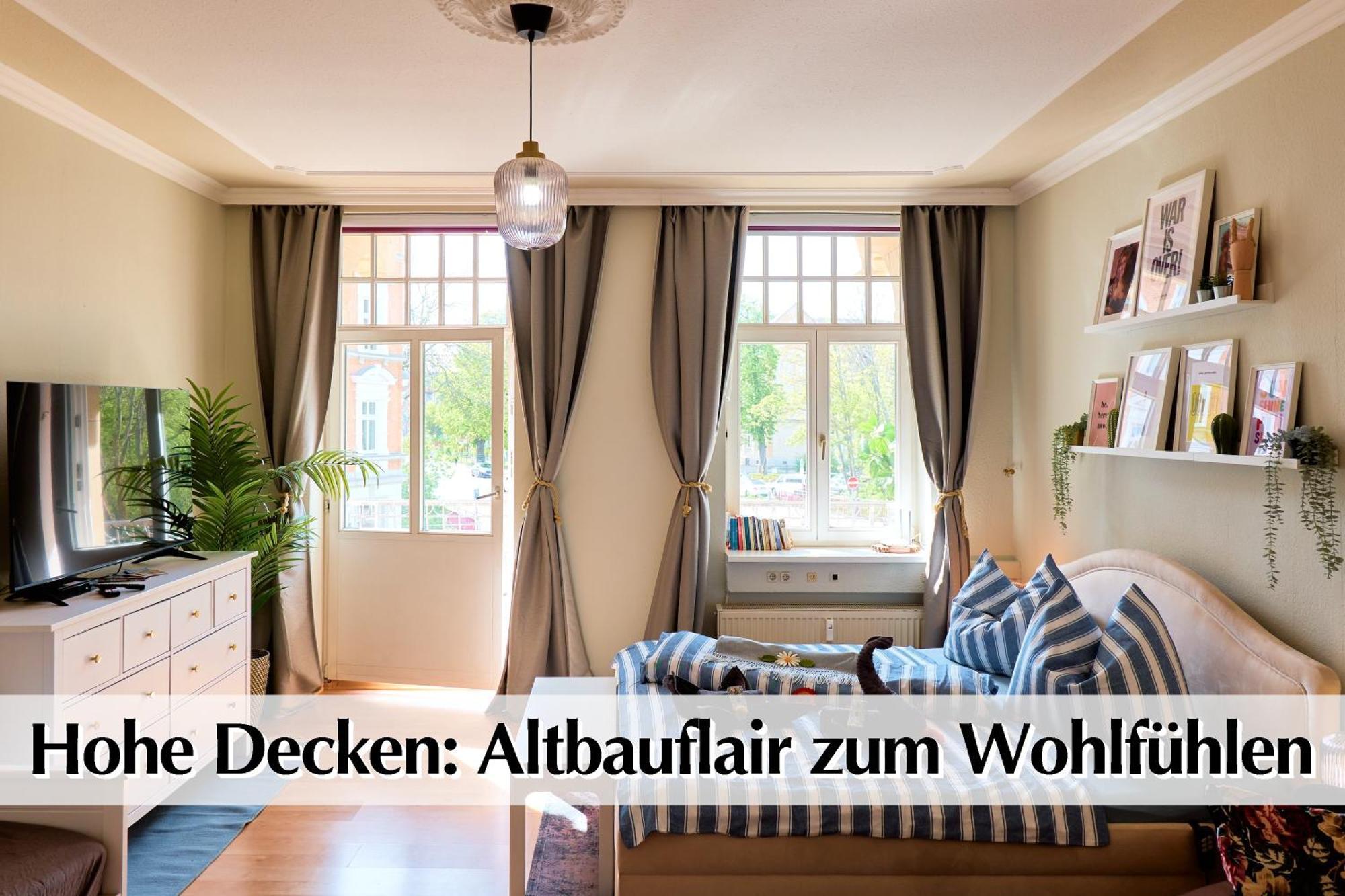 12 Fewos Im Jugendstilhaus Mit Aufzug, Terrasse, Kingsize-Bett, Smart-Tv, Etc Érfurt Habitación foto
